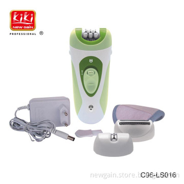Ladie's Hair Remover.Rechargeable 2 in 1 interchangeable shaver and epilator